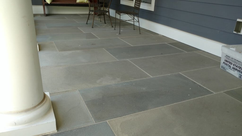 Green Brown Bluestone Running Bond Pattern